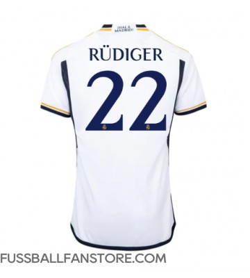 Real Madrid Antonio Rudiger #22 Replik Heimtrikot 2023-24 Kurzarm